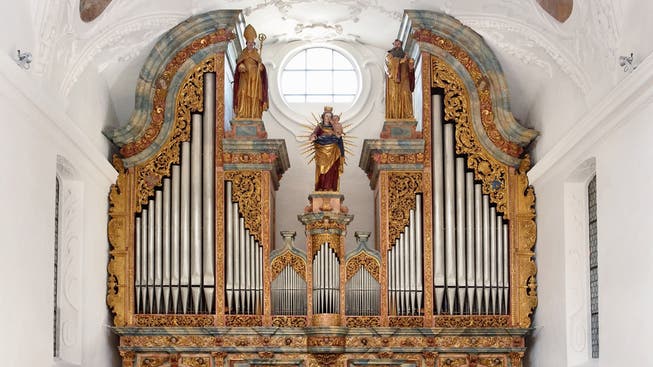 Die grosse Orgel in der Klosterkirche Muri: Der Vertrag für deren Bau wurde vor 400 Jahren unterzeichnet.