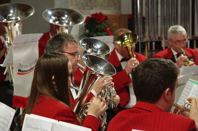 Die Brass Band Matzendorf spielt jedes Jahr an Weihnachten in der Pfarrkirche.
