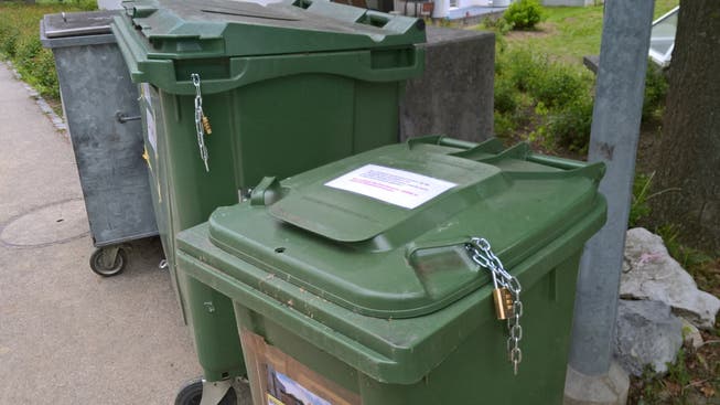 Kurzum abgeschlossen: Erzieherische Massnahme einer Hausverwaltung in Grenchen gegen das Littering in Grünabfall-Containern.
