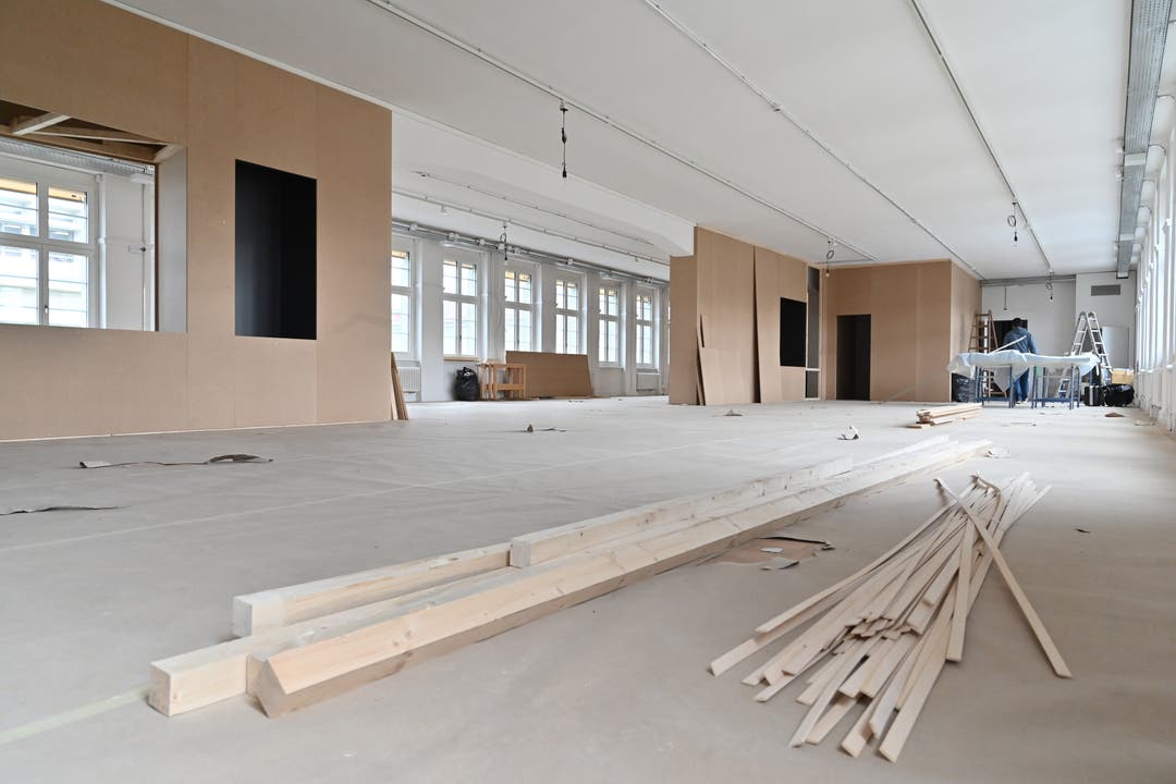 Im zweiten Stock wird das Historische Museum einziehen. Umzug Haus der Museen Olten 03-2019