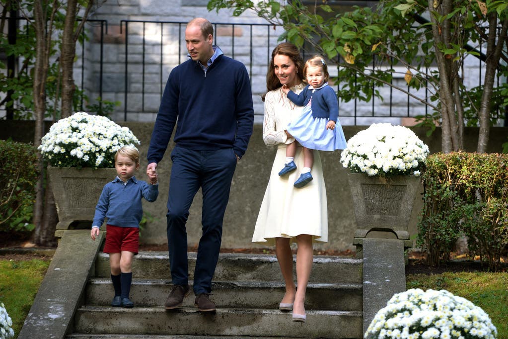 Prinz William und Herzogin Kate mit George und Charlotte in Kanada im September 2016.