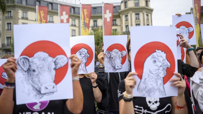 Tierschützer – hier bei einer Protestaktion in Genf – sind nicht mehr einsame Kämpfer.