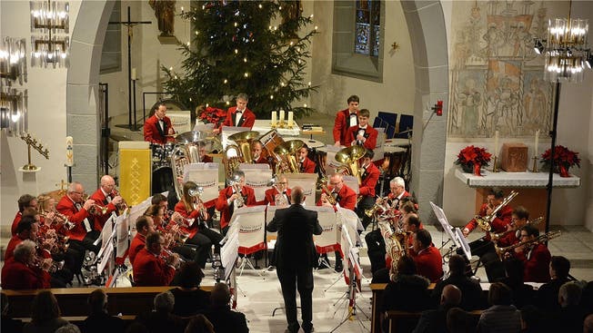 Die Brass Band Matzendorf am letzten Weihnachtskonzert.