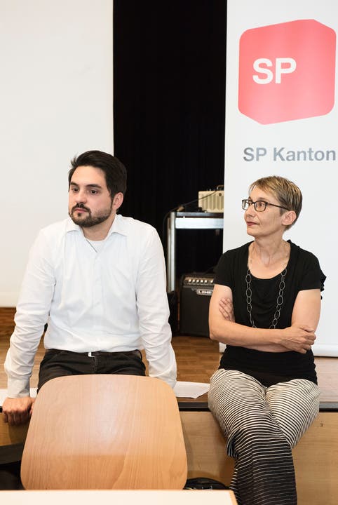 Juni 2018: Cédric Wermuth und Elisabeth Burgener geben das Co-Präsidium der SP Aargau ab.