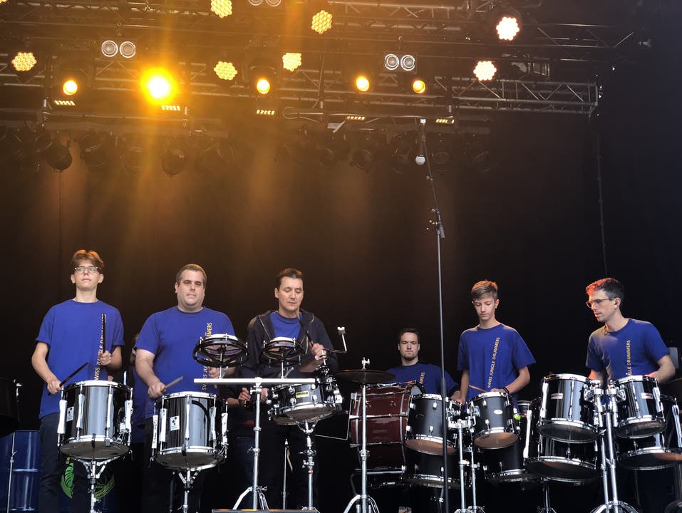  Eine Stunde lang gaben die Swiss Jungle Drummers ihren Sound zum Besten.