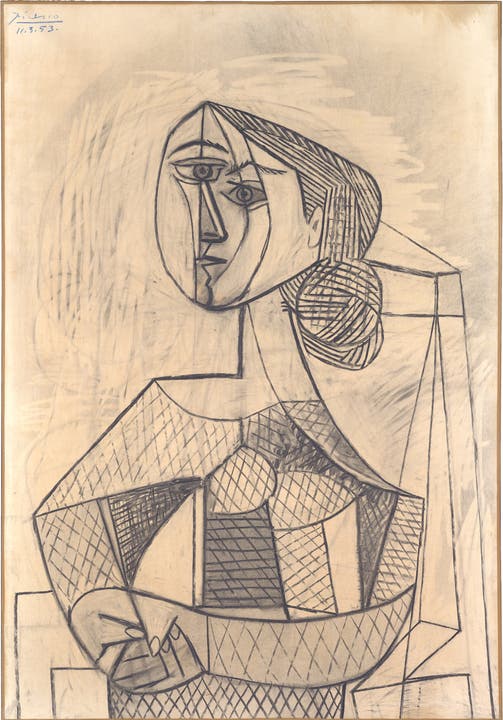 Pablo Picasso FEMME DANS UN FAUTEUIL 1953 Bleistift auf Papier