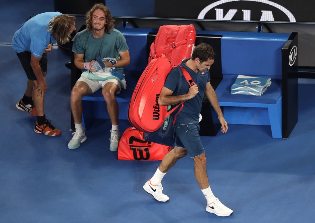 Überraschend früher Abgang: Titelverteidiger Federer scheidet damit im Achtelfinal aus.