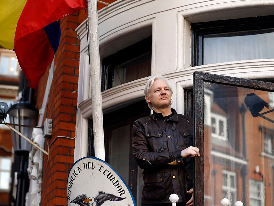 Seit Jahren musste Julian Assange in der Botschaft von Ecuador in London ausharren. Bild vom 19. Mai 2017