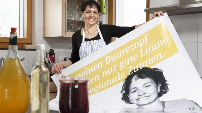 Brigitta Knörr ist Teil der Plakatkampagne «Schweizer Bauern - von hier, von Herzen».