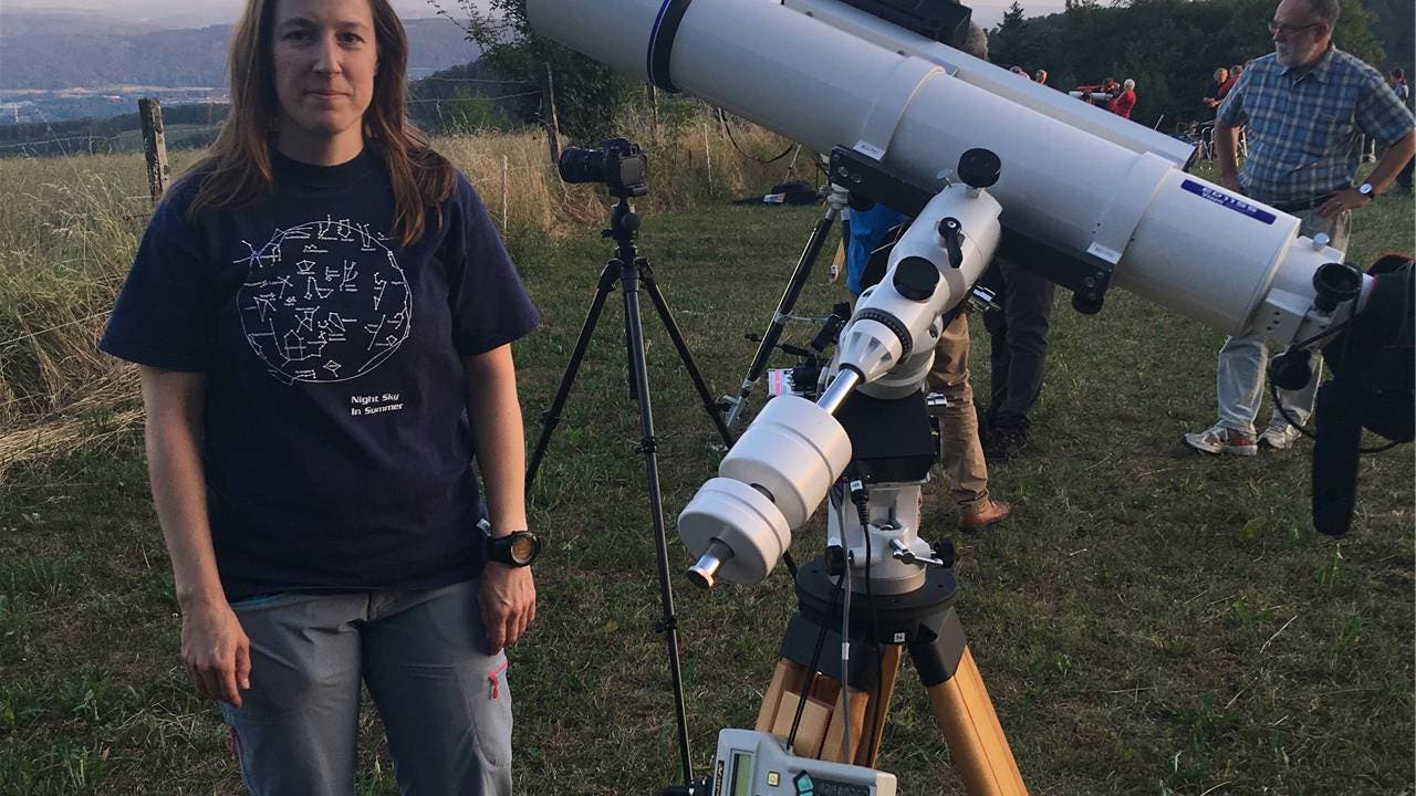 Fabienne Dubler aus Dottikon ist Mitglied der Astronomenvereinigung: «Ein sehr schönes Ereignis heute.»