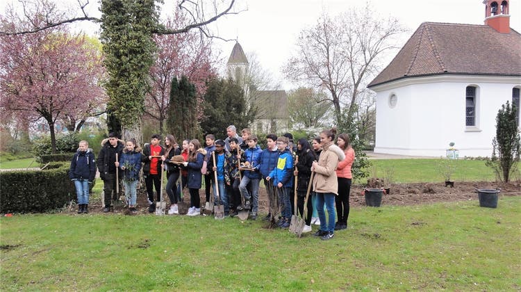 Schüler werten Friedhof ökologisch auf