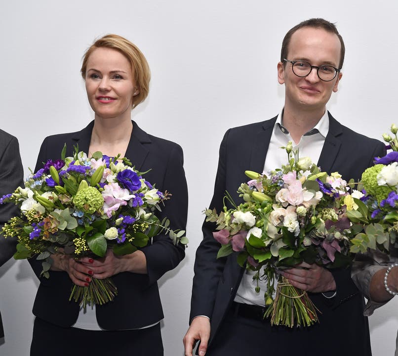 Die neu gewählten Regierungsräte: Natalie Rickli (SVP) und Martin Neukom (Grüne).