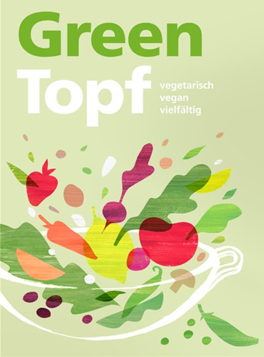 «Greentopf – vegetarisch, vegan, vielfältig» erscheint im Mai im Schulverlag plus AG in Bern. ca. 368 Seiten. 16,5× 22,5 cm, farbig illustriert, gebunden, 38 Franken.   