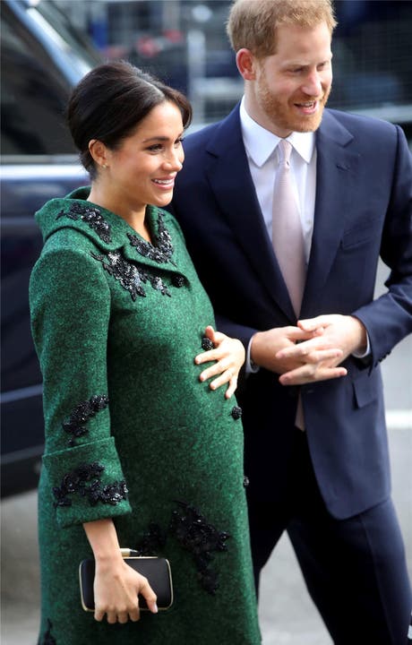 Die schwangere Meghan Markle mit Gatte Prinz Harry.