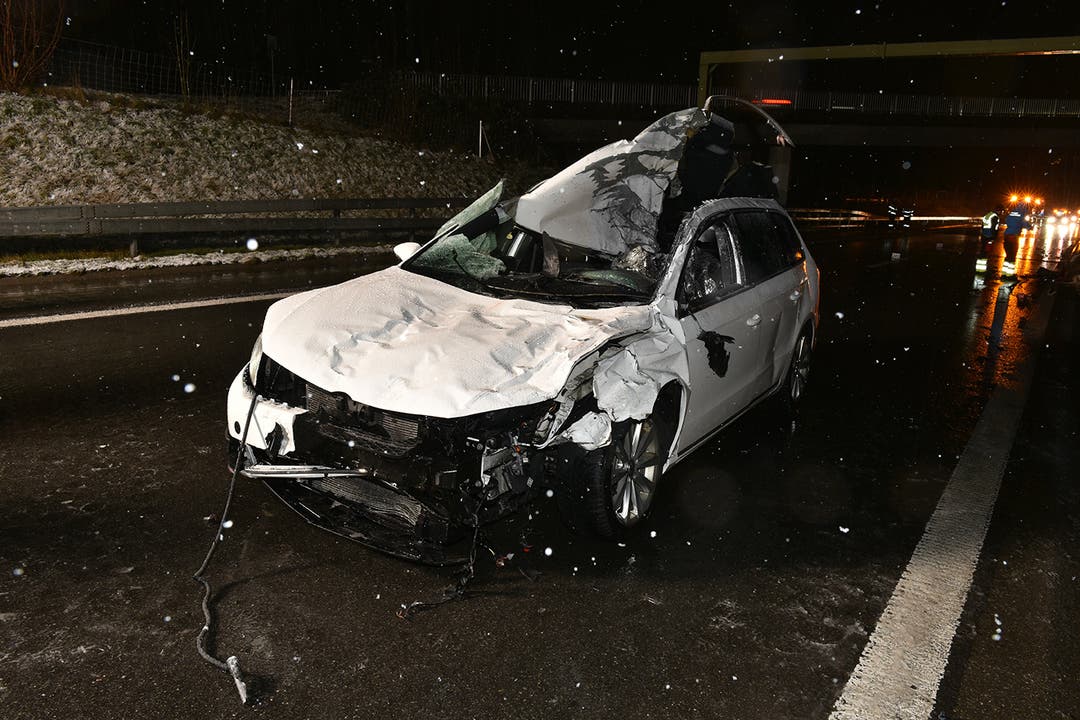 A3/Wollerau SZ, 3. Februar: Bei einem Verkehrsunfall auf der A3 bei Wollerau sind ein Autofahrer und zwei Pferde getötet worden. Die Tiere liefen frei auf der Fahrbahn herum.