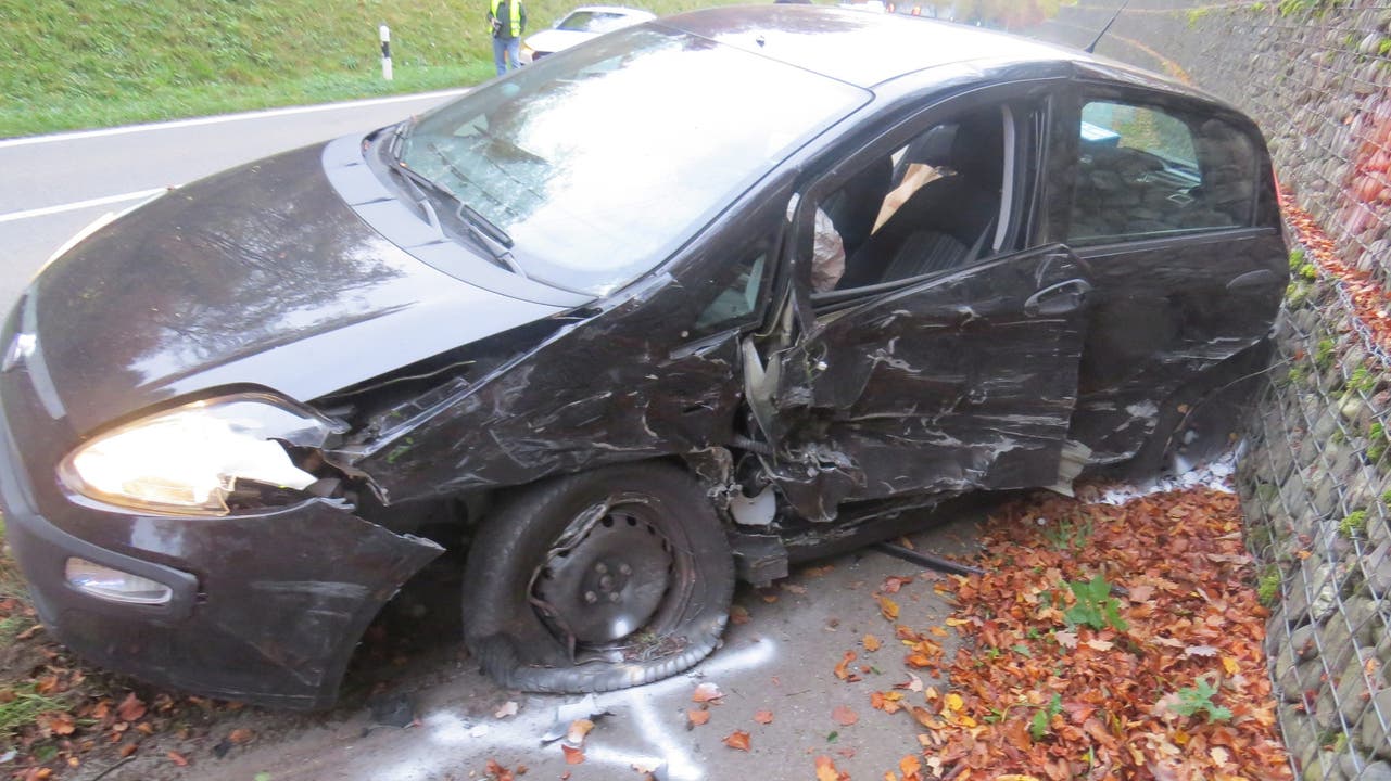 Ein Peugeot-Fahrer geriet auf die Gegenfahrbahn und krachte in einen Fiat.