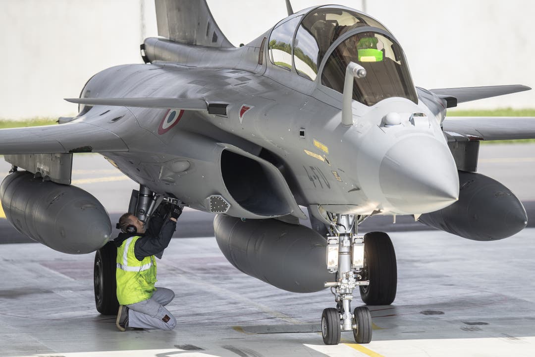 21. Mai 2019: Die Schweizer Armee testet in Payerne den französischen Kampfjet Rafale.