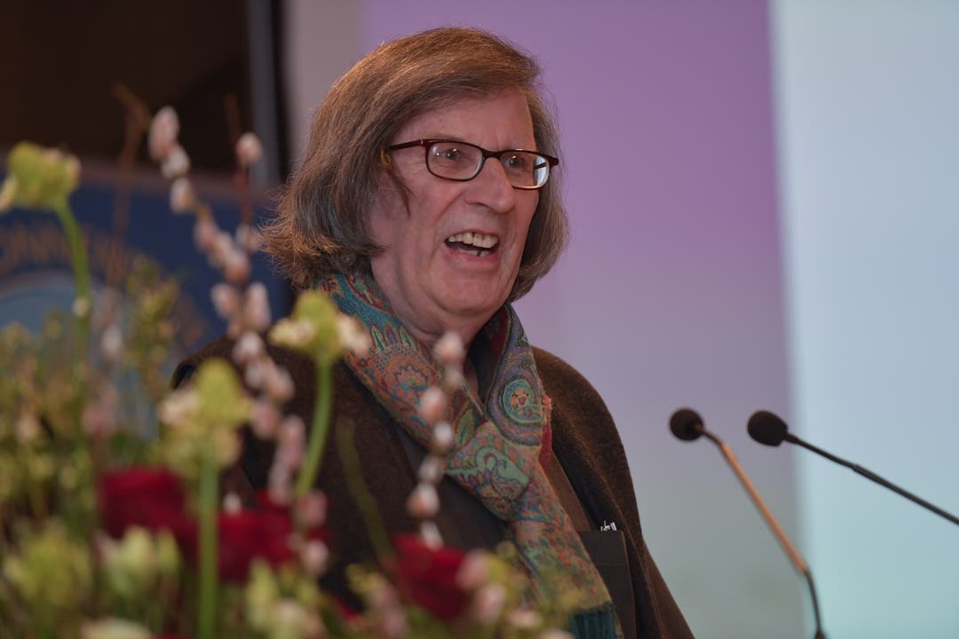 Kulturpreisverleihung 2019 Thomas Schärli, Präsident des Künstlerarchivs, freut sich über de Anerkennungspreis.