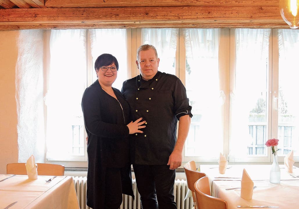 Veltheim, 5. Februar: Ivonne und Stephan Haarbach servieren im «Bären» seit der Neueröffnung im Oktober 2019 italienische Gerichte mit Pizzen zum Mitnehmen am Abend.