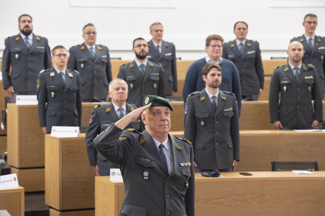 Entlassungsfeier für Offiziere und Unteroffizier im Aargau 2020