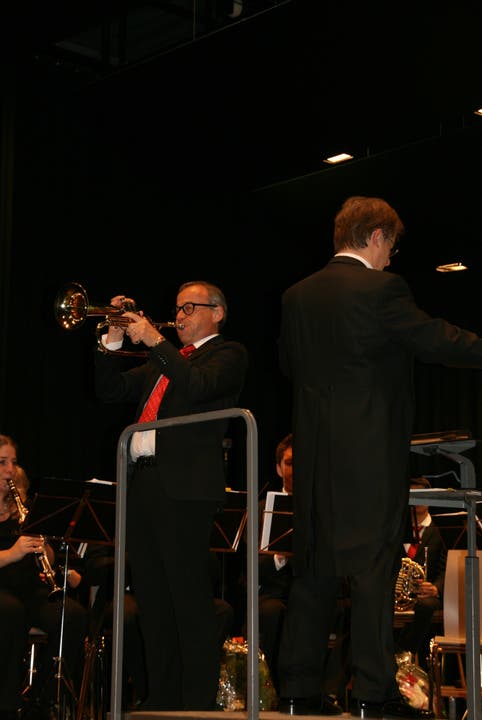 Gemeindeammann Fabian Keller trat als Solotrompeter am Neujahrskonzert auf.