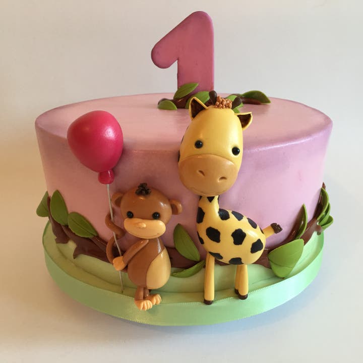 Affe und Giraffe zum 1. Geburtstag