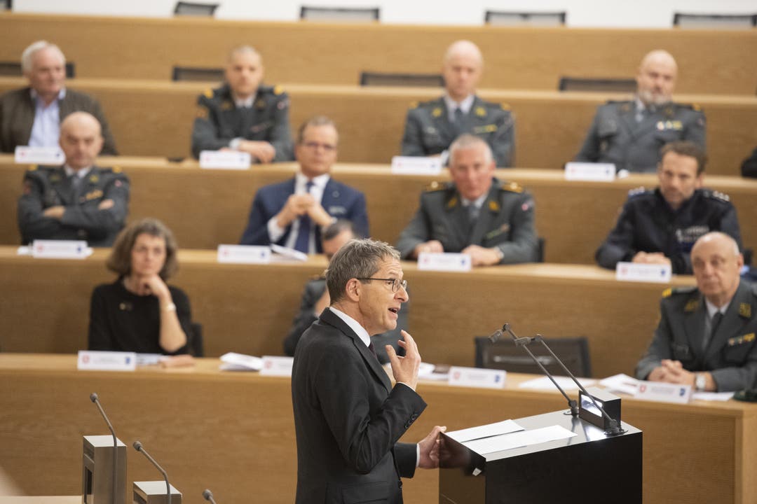 Militärdirektor Urs Hofmann: «Ihnen gebührt der grosse Respekt des Aargauer Regierungsrats und der Aargauer Bevölkerung.»