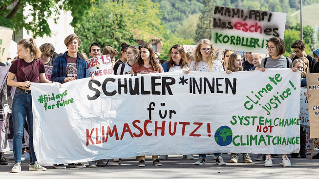 Im Frühling streikten Schülerinnen und Schüler in Baden für das Klima.