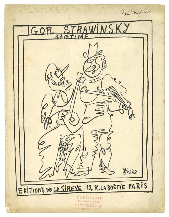 Pablo Picasso gestaltete das Notenblatt eines Ragtime von Igor Strawinsky. (zvg / Archivbild)