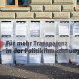 Parlament befasst sich mit Gegenvorschlag zur Transparenzinitiative