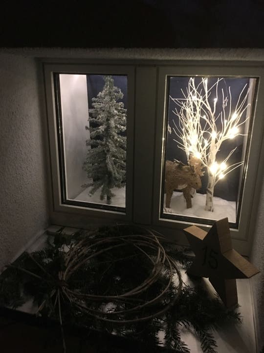 Adventsfenster der Familie Stampfli-Fink aus Welschenrohr