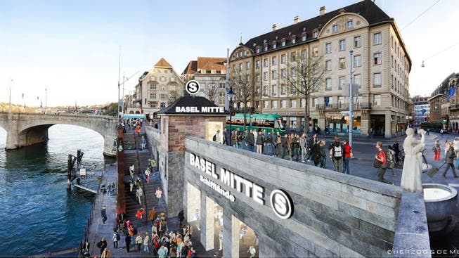 Die Basler Regierung beantragt einen Kredit von 14,4 Millionen Franken für die Planung der S-Bahn-Herzstück-Infrastruktur.