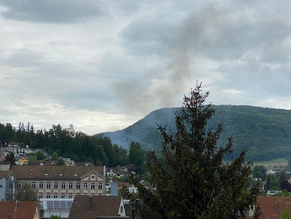 Die Rauchwolke war auch aus einiger Entfernung sichtbar (wie auf dieser Aufnahme aus Aarau).