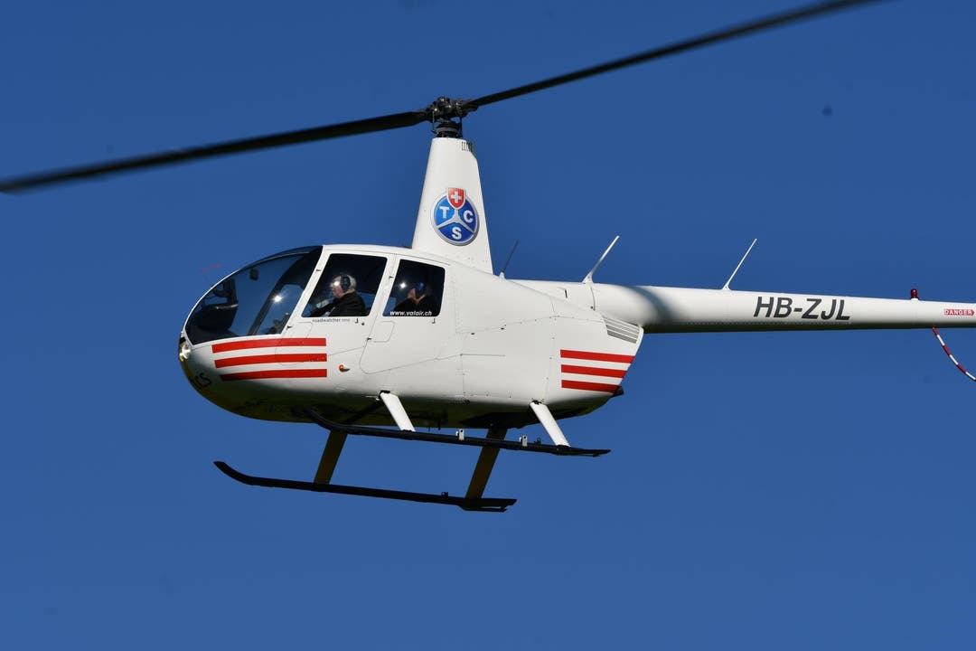 Zur SVP-Delegiertenversammlung im März 2019 in Amriswil (TG) erscheint Blocher im Helikopter.