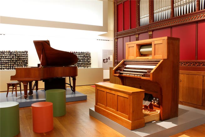 2007 wurde im Musikautomatenmuseum Seewen die Britannic-Orgel (rechts im Bild) entdeckt, die für das Schwesterschiff der «Titanic» gebaut worden war.