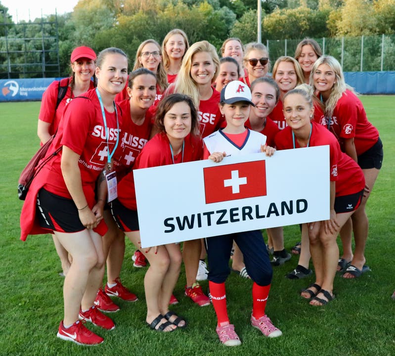 Swiss Softball Nationalteam an der Opening Ceremony der Softball EM 2019 in Ostrava/Tschechien