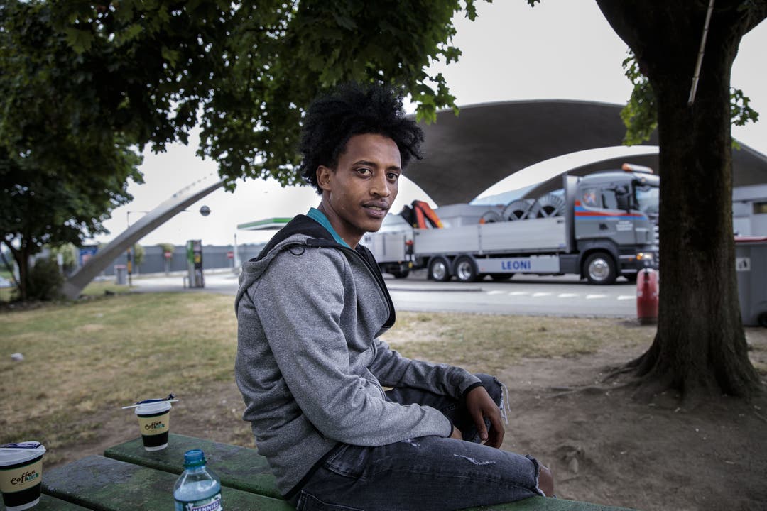 Dejen und ist aus Eritrea ist mit seinem Bruder auf Durchreise