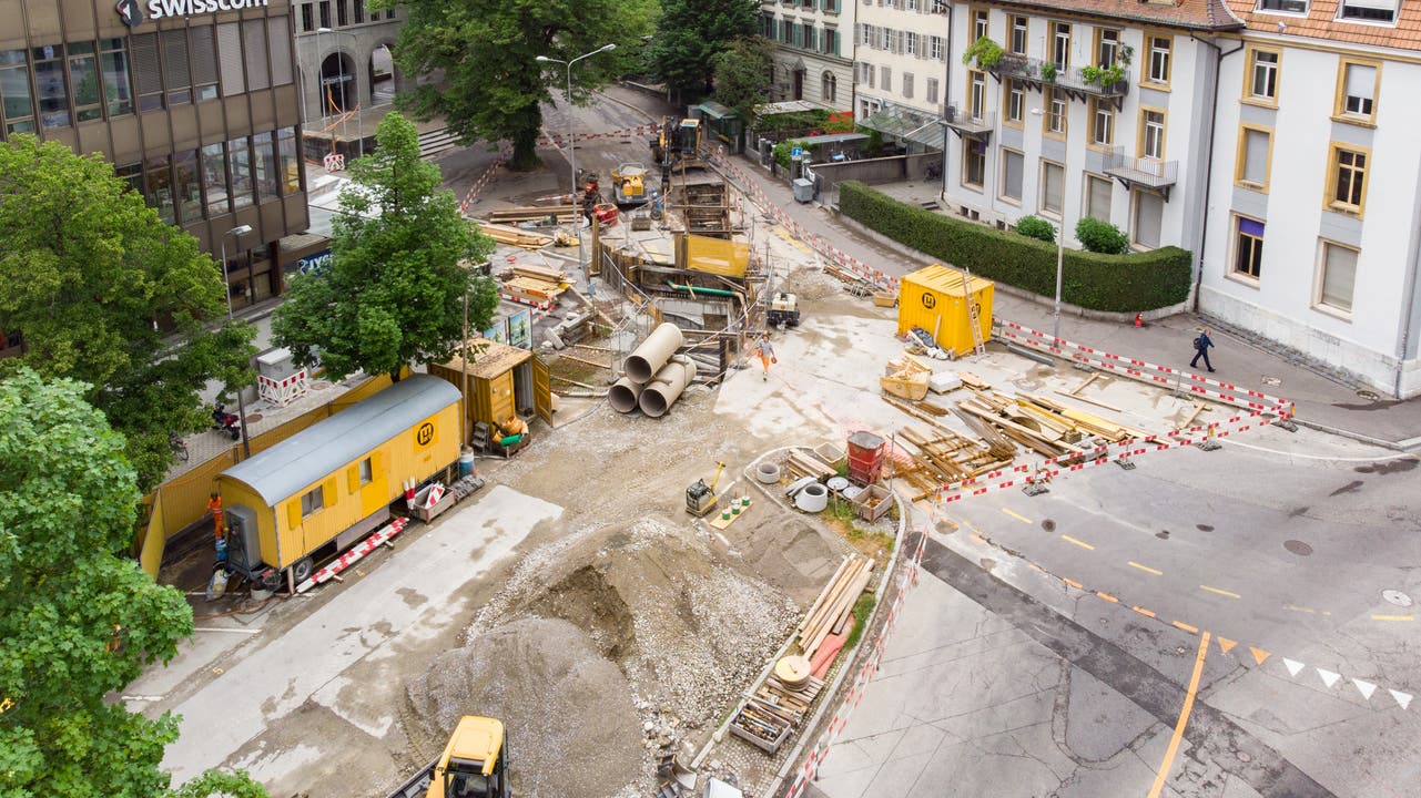 Der Postplatz in Solothurn soll bis im August 2021 umgestaltet sein.