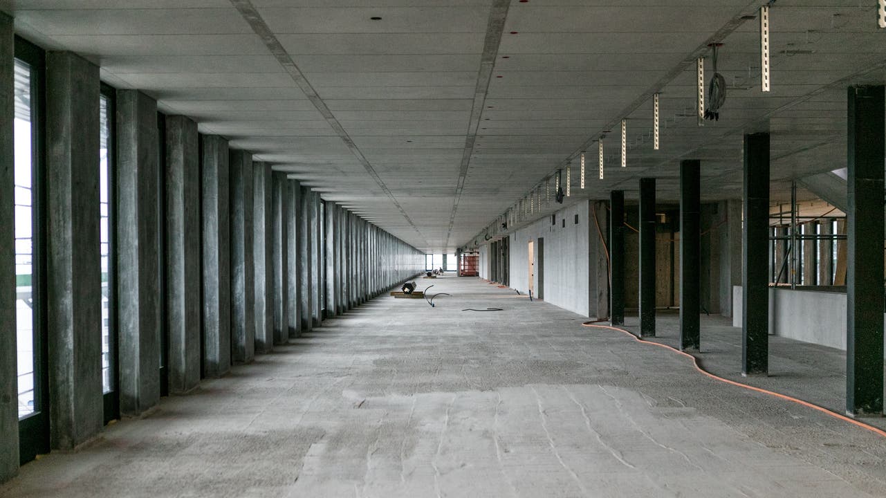 Baustelle des neuen Polizei- &amp; Justizzentrums (PJZ) an der Hardbrücke in Zürich