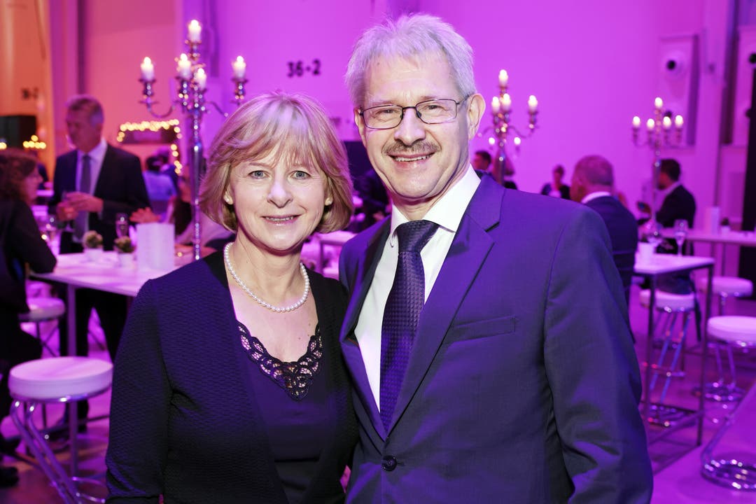 Kurt Schmid, Präsident Aargauischer Gewerbeverband, mit Ehefrau Franziska Schmid.