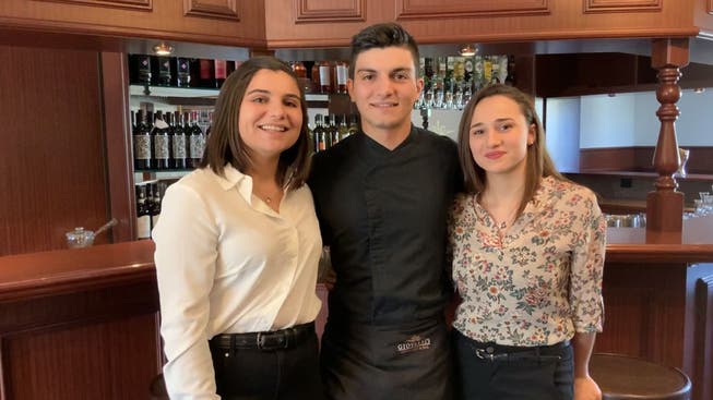 Die junge Crew des «Giovanni’s»: Sebiana (links), Francesco und Sara Russo.