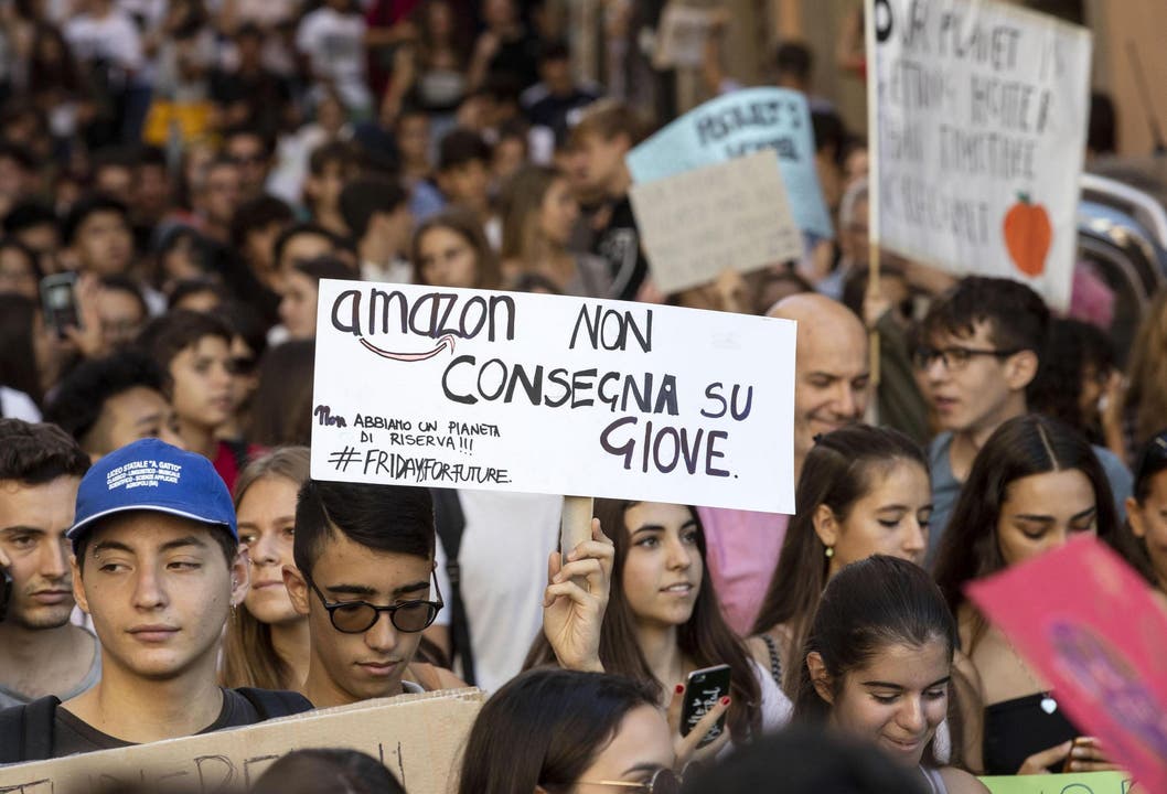 In Rom gingen ebenfalls Studenten auf die Strasse. (Massimo Percossi/ANSA via AP)