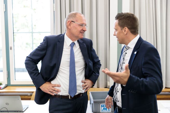 Werden sich auch für die nächsten Wahlen kaum finden: FDP-Präsident Stefan Nünlist und SVP-Präsident Christian Imark.