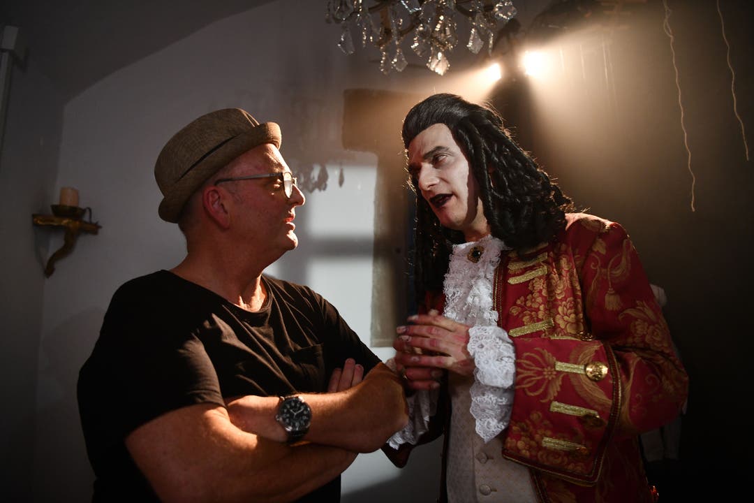 Anatol Taubman mit Regisseur Michael Flume.