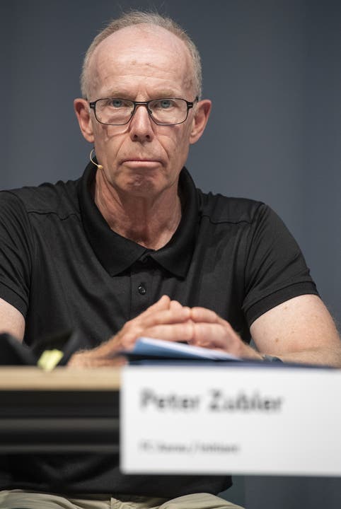 Peter Zubler (Verwaltungsrat FC Aarau AG, Initiant) an der Medienkonferenz zum Kampagnenstart. Peter Zubler, Initiant, an der Medienkonferenz zur Stadion-Abstimmung unsertorfeld.ch, Aarau, 16. September 2019.