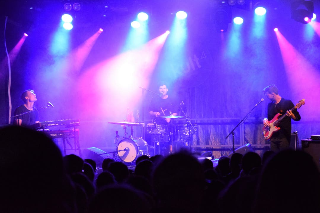 Stadtfest Brugg 2019 Das James Gruntz Trio spielt auf der Jäggi-Bühne in der Hofstatt.