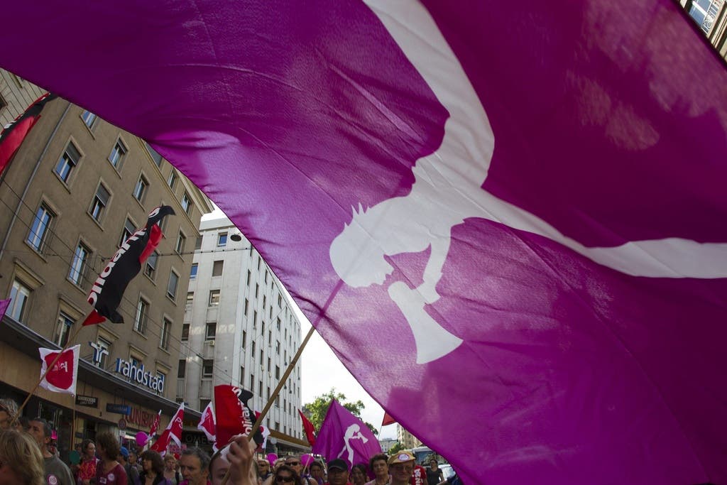 Der Frauenstreik 2011 in Genf.