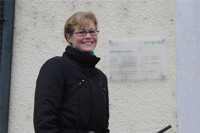 Die mit einem Glanzresultat neu gewählte Gemeindepräsidentin Lengnaus, Sandra Huber-Müller.
