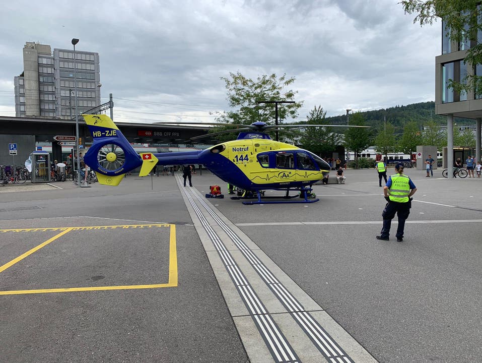 Bilder des Polizei- und Rettungseinsatzes in Brugg.