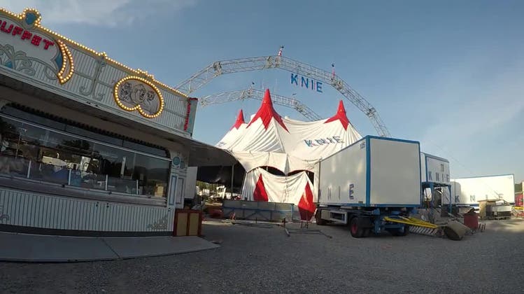 Circus Knie ein Jahr nach Tod von Clown Spidi wieder in Aarau – verfolgen Sie den Zelt-Aufbau im Zeitraffer